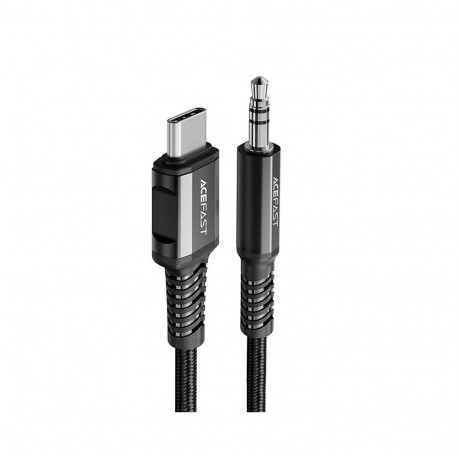Acefast Acefast audio cable USB Type C - 3.5mm mini jack (male) 1.2m, AUX black (C1-08 black)