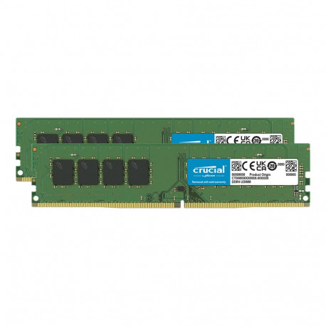 "64GB Crucial (2x32GB) Kit 3200MHz UDIMM green"