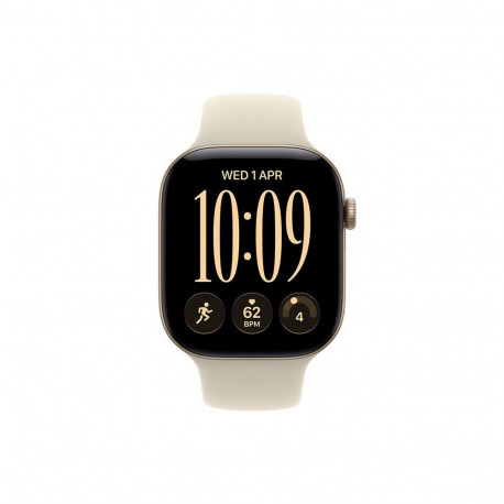 Apple Watch 12 GPS 46mm Light Gold Alu, Sand Sport Band - S/M