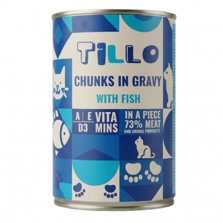 TILLO märg kassitoit kalatükid kastmes 415g