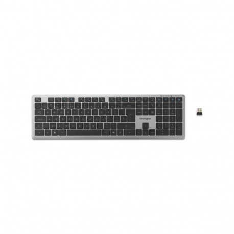 Kensington KB535 EQ Rechargeable Multi-Device Full Size Keyboard RF+BT, US, Space Grey