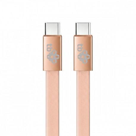 USB-C–USB-C-kaabel 1m lame, virsikuvärvi