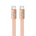 Cable USB C - USB C 1m flat peach