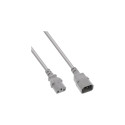 InLine cold device extension, C13 / C14, grey, 0.75m