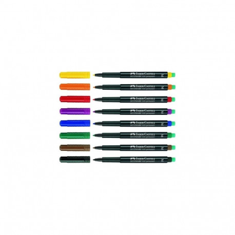Faber-Castell 152504 permanent marker Black, Blue, Gold, Red 4 pc(s)