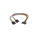 InLine SATA Power Y-Cable 1 IN two OUT, 0.03m