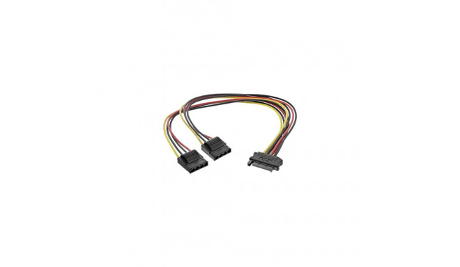 InLine SATA Power Y-Cable 1 IN two OUT, 0.03m