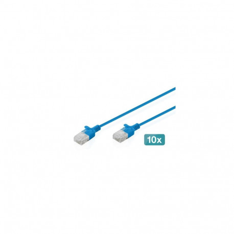 Digitus CAT 6 U-UTP Slim patch cable, 5 m, blue, 10 pieces
