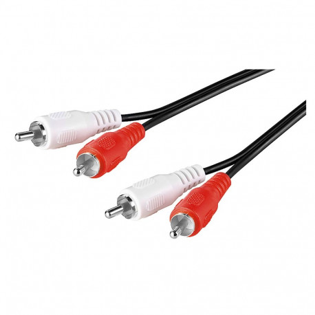 2xRCA kaabel 1.5m, must