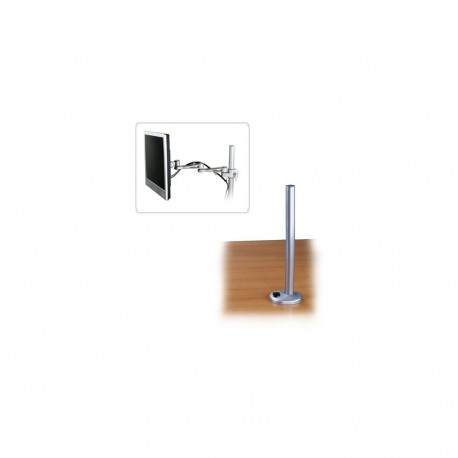 450MM In-Desk Pole, Silver