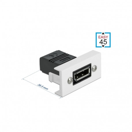 Delock Easy 45 DisplayPort Module straight 22.5 x 45 mm