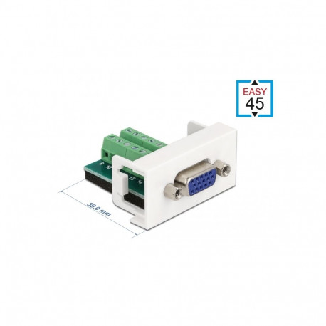Delock Easy 45 Module VGA female to Terminal Block 22.5 x 45 mm