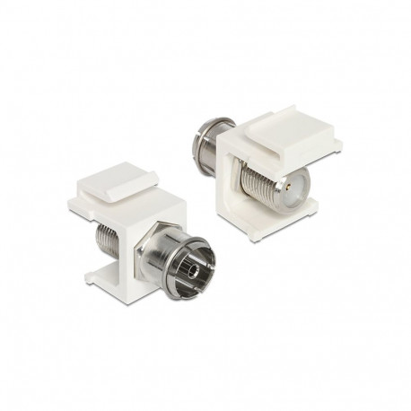 Keystone moodul: IEC-pistik (coax) / F-pesa, valge