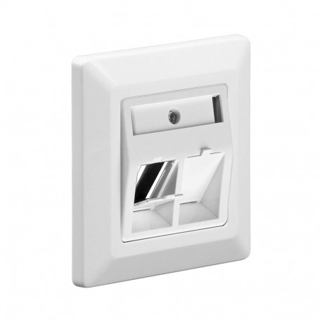 Katteraam 2-le RJ45 keystone-ile