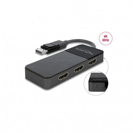 Delock DisplayPort 1.4 Splitter 1 x DisplayPort to 3 x HDMI MST