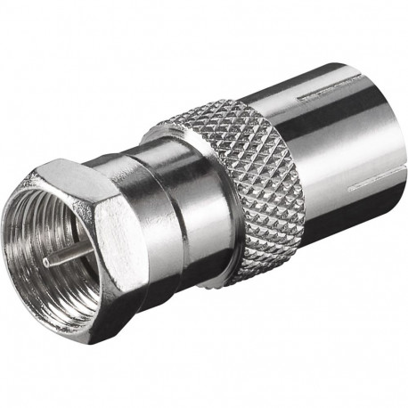 F Adapter: F Plug > Coax Socket