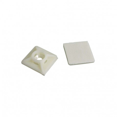 Kaablifiksaator kleebisega, 27 x 27mm, must 4,8mm, 100tk/pk