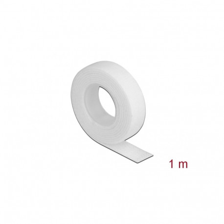 Delock Hook-and-loop tape roll L 1 m x W 13 mm white