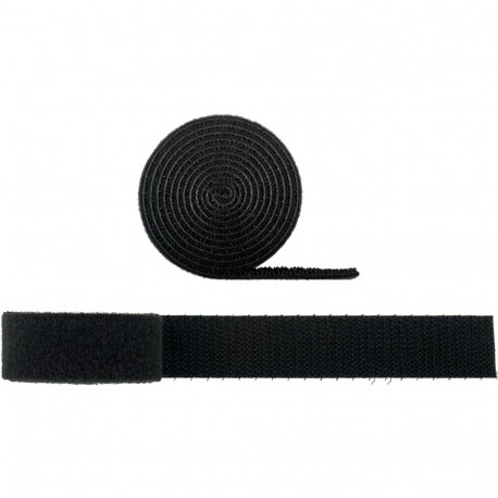 Cable management set with hook-and-loop fastener roll (1m, adjustable length)