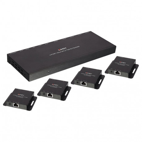 70m Cat.6 4 Port HDMI 4K30 & IR Splitter Extender with Loop Out