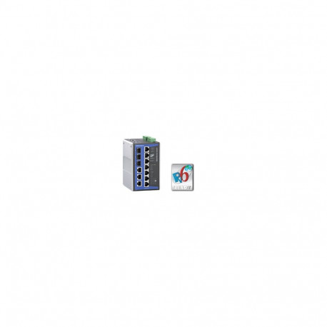 Switch: 3 x 10/100BaseT(X), 4 x 10/100BaseT(X) PoE, 3 x 10/100/1000BaseT(X) või 100/1000BaseSFP, 0 k