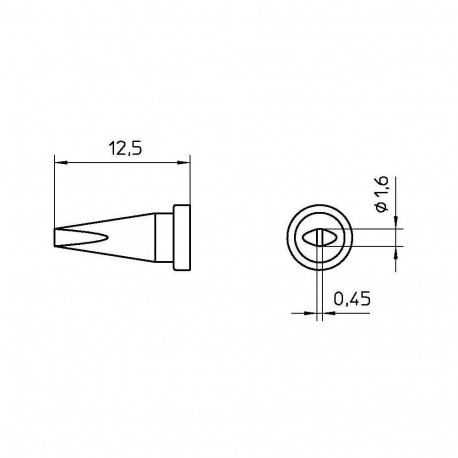 LT ASL SOLDERING TIP 1.6X0.45MM