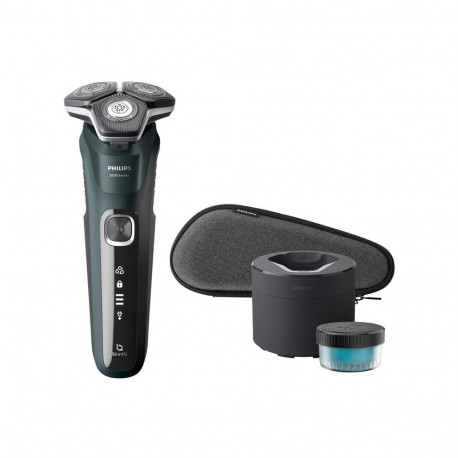 Philips meeste pardel SHAVER Series 5000 S5884/50 pöörlev trimmeriga, must, roheline
