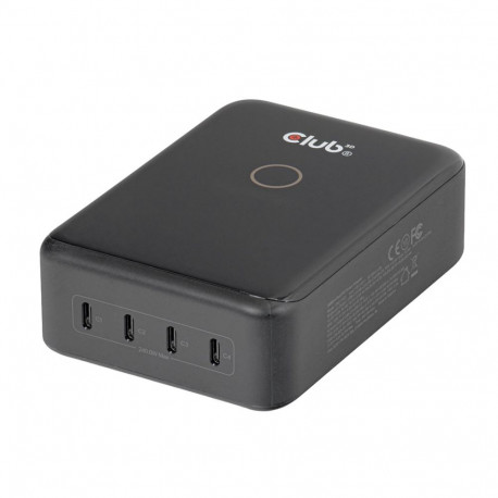 CLUB3D laadimisjaam CAC-1933 4-pordiline USB-C® 240W GaN PD 3.1 + PPS + LED-ekraan