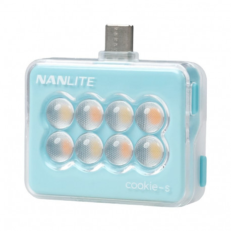 Nanlite Cookie-s LED Selfie Light Cyan Blue