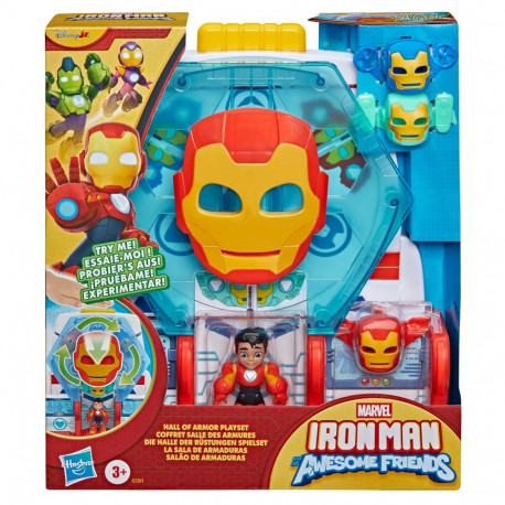 AVENGERS IRON MAN AND HIS AWESOME FRIENDS mängukomplekt Hall of Armor