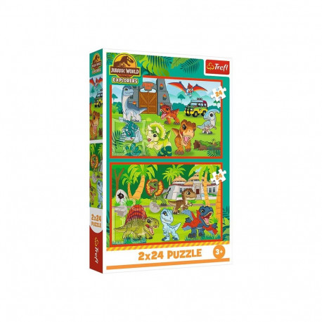 TREFL JURASSIC WORLD puzzle set Small Dinos, 2x24 pcs