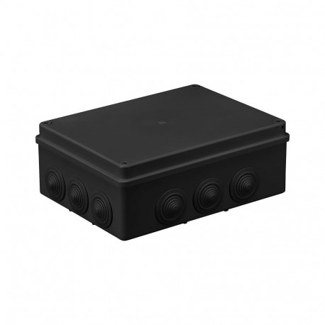 Hermeetiline karp 240x190x90, 12 dławikut, UV-kindel, must, IP65