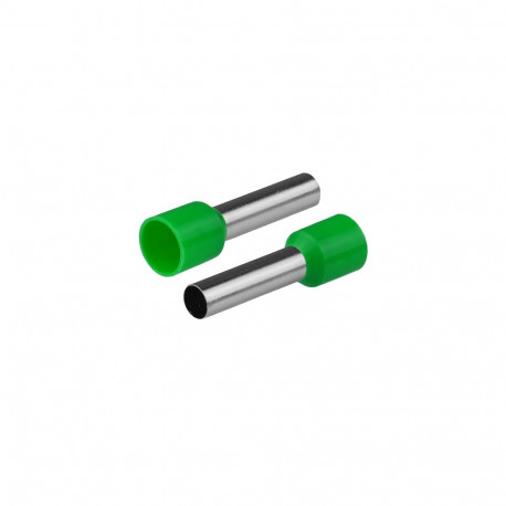 Isoleeritud otsahülss juhtmetele 1x10mm2, hülsi pikkus 27,5mm, 20tk, roheline