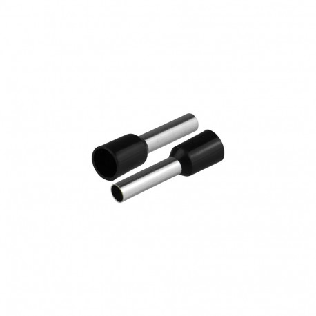 Isoleeritud juhtmeotsahülss 1x4mm2, hülsi pikkus 19,5mm, must, 50tk
