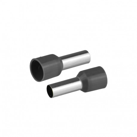 Isoleeritud juhtmeotsahülss 1x10mm² juhtmetele, hülsi pikkus 21,5mm, 20 tk, hall