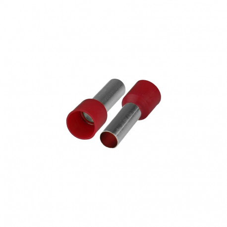 Isoleeritud juhtmeotsahülss 1x16mm², hülsi pikkus 28,2mm, punane, 50tk
