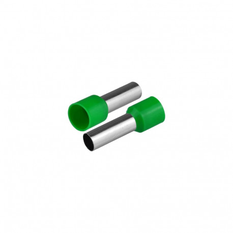 Isoleeritud juhtmeots 1x16mm2 juhtmetele, hülsi pikkus 28,2mm, roheline, 50 tk.