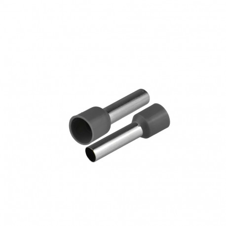 Isoleeritud juhtmeotsahülss juhtmetele 1x10mm2, hülsi pikkus 27,5mm, hall, 50 tk