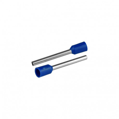 Isoleeritud juhtmeotsahülss juhtmetele 11,5mm2, hülsi pikkus 24,4mm, 50tk, sinine
