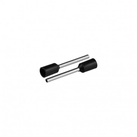 Isoleeritud juhtmeotsahülsid 10,5mm², hülssi pikkus 18mm, mustad, 20tk