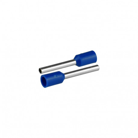 Isoleeritud juhtmeotsahülss juhtmetele 1x1mm2, hülsi pikkus 18,4mm, 20 tk, sinine