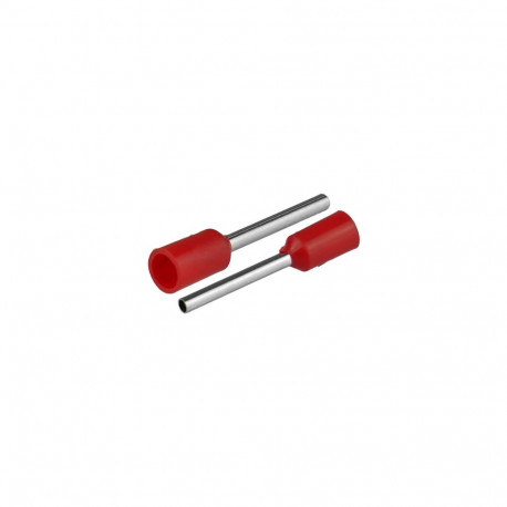 Isoleeritud juhtmeotsikud 10,5mm² juhtmetele, hülsi pikkus 16mm, 20tk, punased