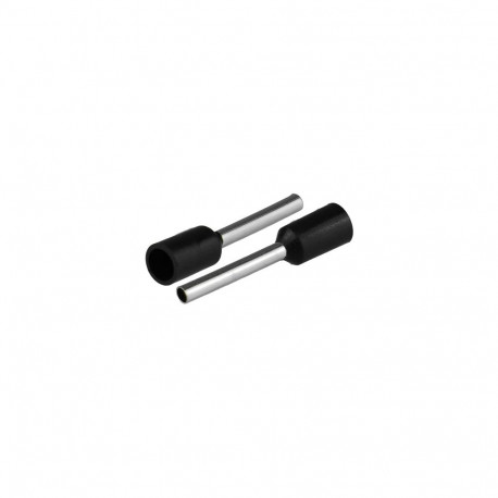 Isoleeritud juhtmeotsahülss juhtmetele 10,75mm2, hülsi pikkus 16,4mm, 50tk, must