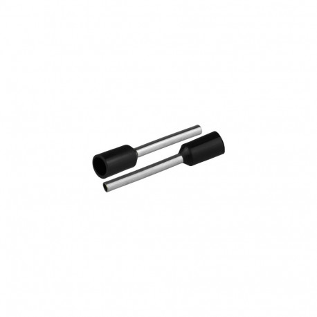 Isoleeritud juhtmeotsahülsid 10,75mm² juhtmetele, hülsi pikkus 18,4mm, 50tk, must