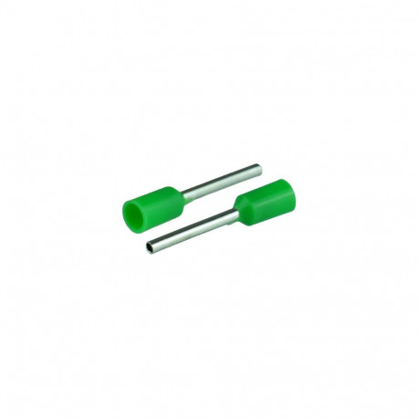 Isoleeritud juhtmeotsahülss juhtmetele 10,5mm², hülsi pikkus 16mm, 50tk, roheline