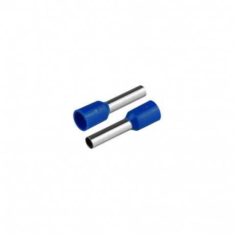 Isoleeritud juhtmeotsahülss juhtmetele 1x4mm2, hülsi pikkus 19,5mm, 20tk, sinine
