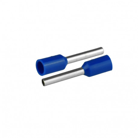 Isoleeritud juhtmeotsahülss 1x1mm2 juhtmetele, pikkus 16,4mm, 20tk, sinine