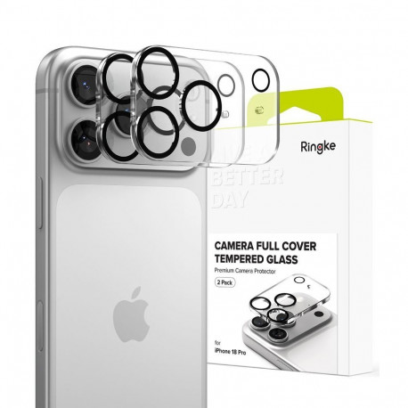 Ringke Ringke Camera Full Cover 2-Pack Tempered Glass for iPhone 18 Pro - Black