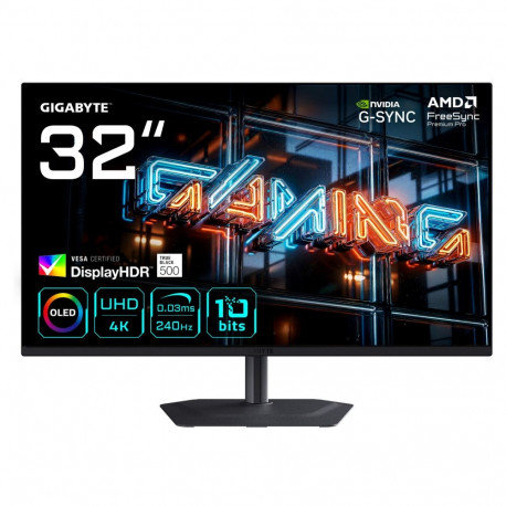 GIGABYTE monitor MO32U24 80,0cm/31,5" (3840x2160) 4K QD-OLED 0,03ms 240Hz HDMI DisplayPort USB-C USB