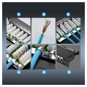 "Extralink CAT6A STP Patch panel 24 port - Cable - CAT 6a"
